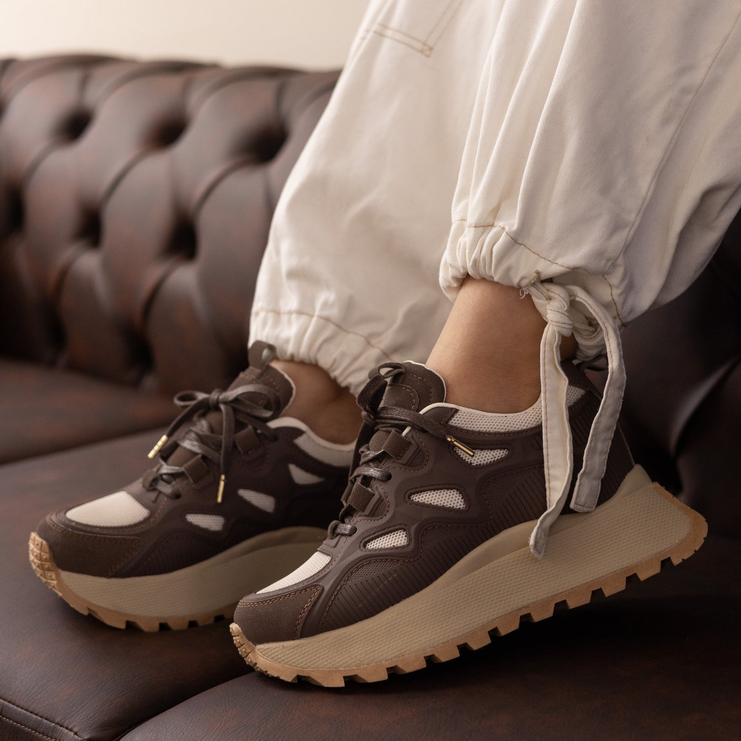 Zapatos De Mujer CalzAristy WANDA Beige Café - Estilo Cálido