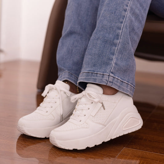 Tenis casuales en colores metalizados REGINA Blanco