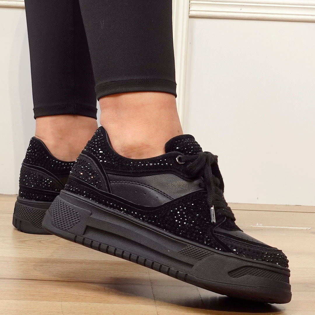 Zapatos De Mujer CalzAristy GLAM Negro – Brillo y Poder en Cada Paso