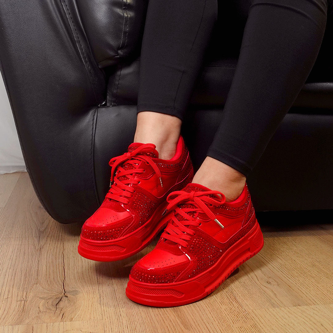 Zapatos De Mujer CalzAristy GLAM Rojo – Atrevidos y Brillantes como Tú