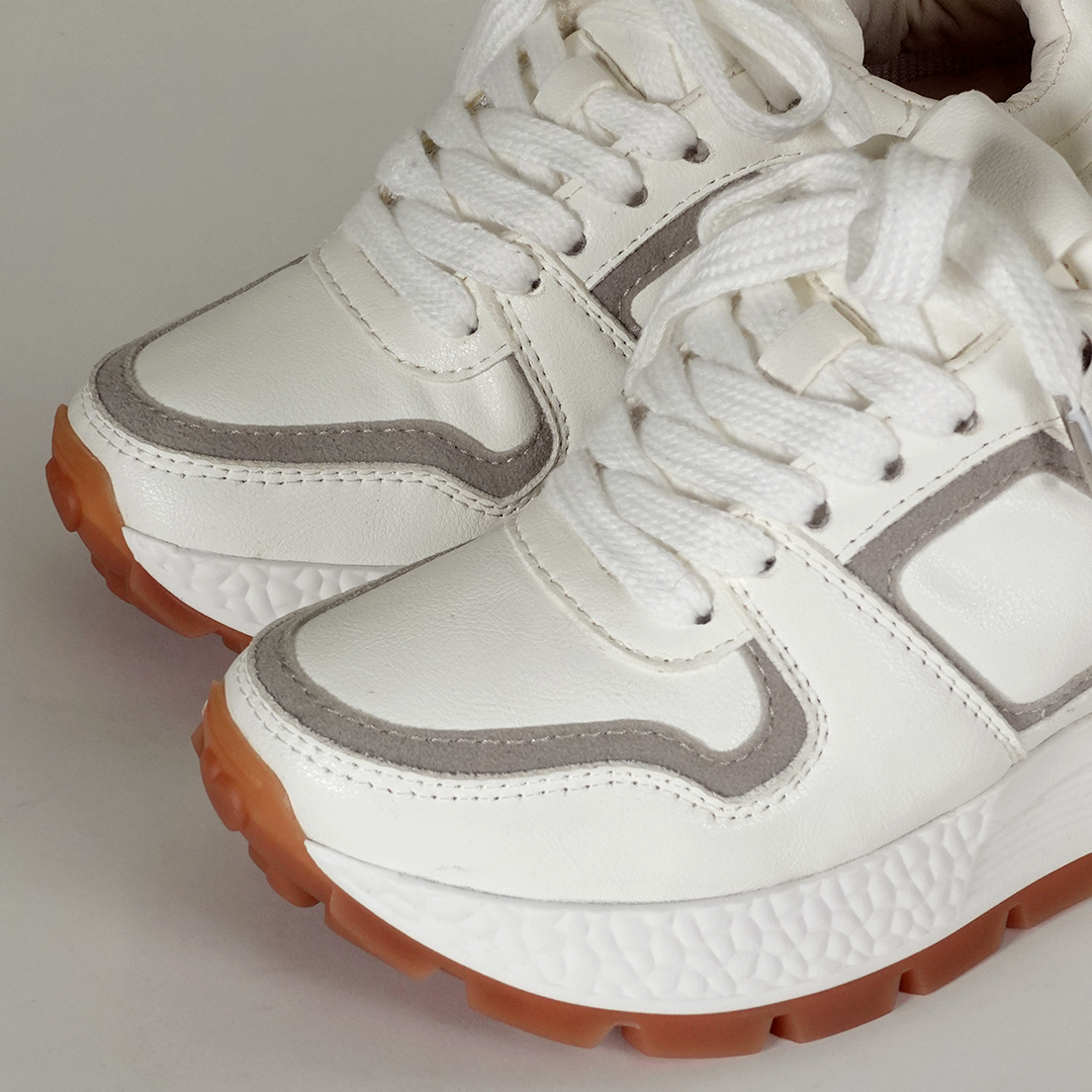 Zapatos De Mujer CalzAristy BECCA Blanco Gris - Estilo Elegante
