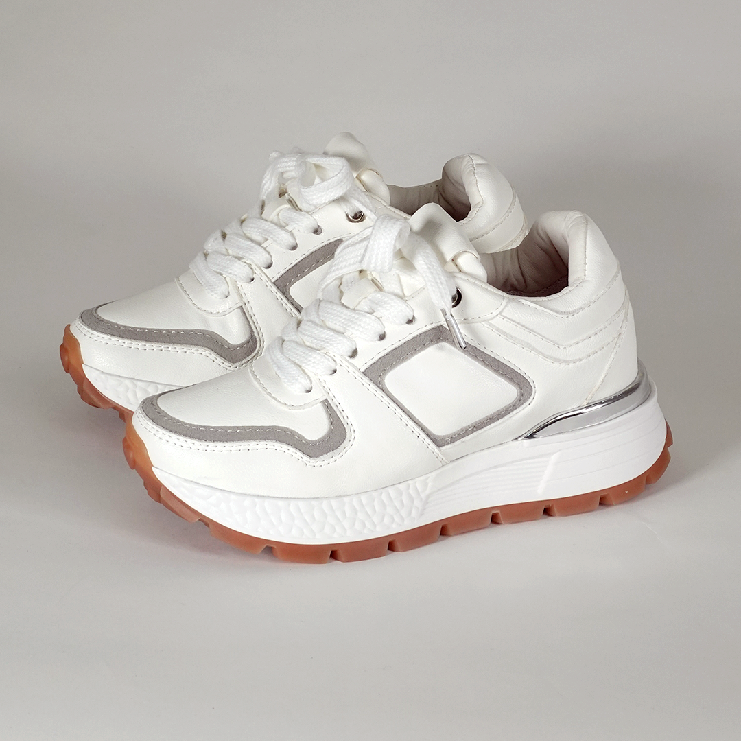 Zapatos De Mujer CalzAristy BECCA Blanco Gris - Estilo Elegante