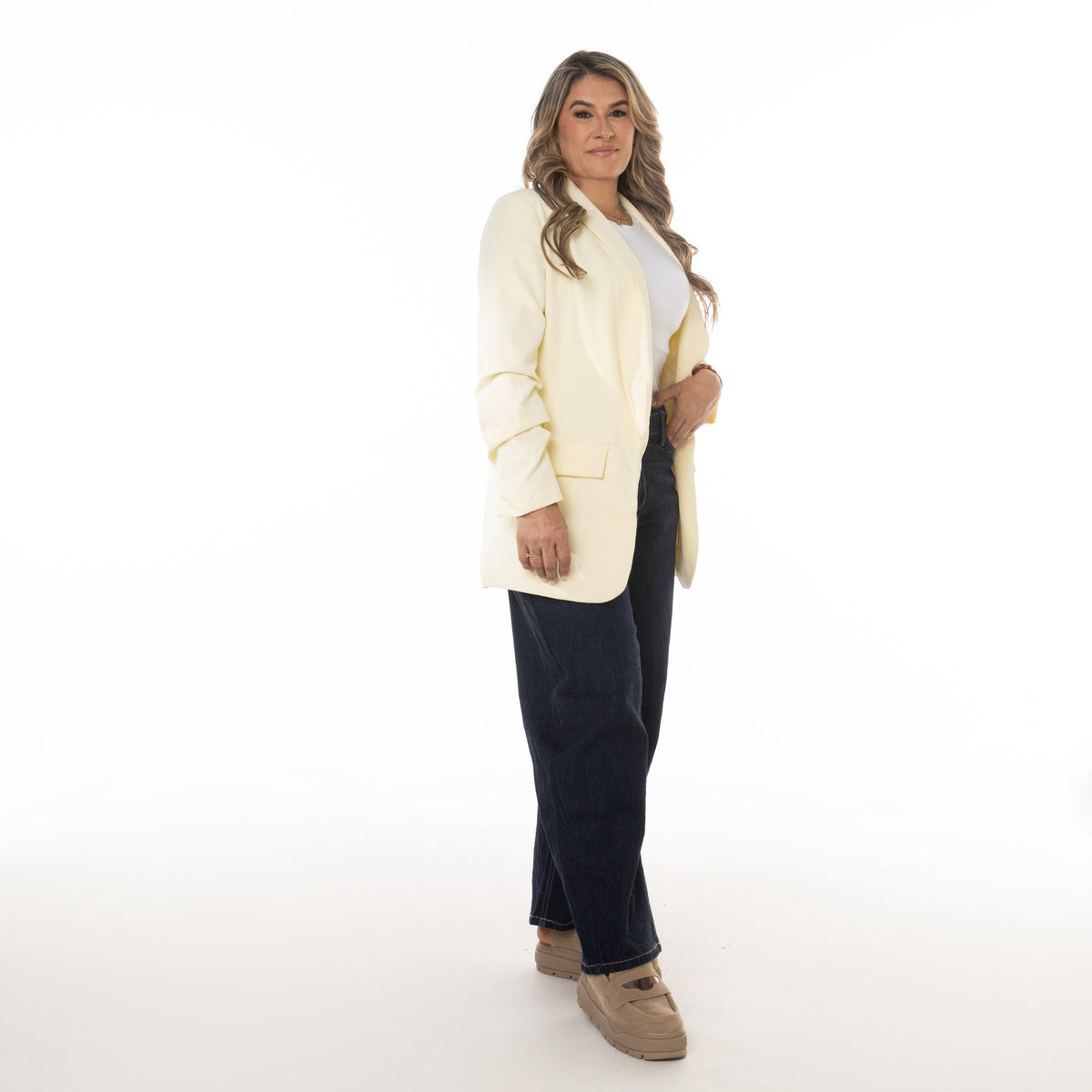 Luciana – suecos camel con Plataforma Chunky y Detalle dorado