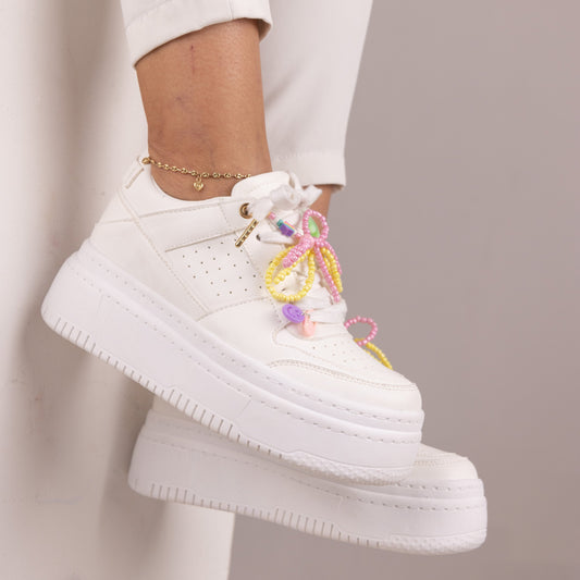 Zapatos De Mujer CalzAristy AIMÉ Blanco - Charms Quitables