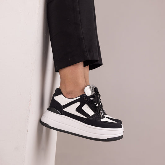 Zapatos De Mujer CalzAristy ABBI Blanco Negro - Estilo Moderno