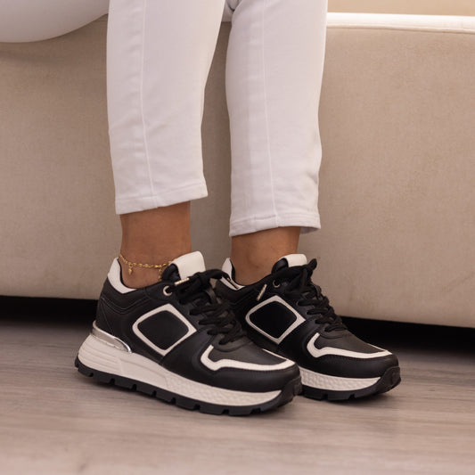 Zapatos De Mujer CalzAristy BECCA Negro Blanco - Estilo Clásico