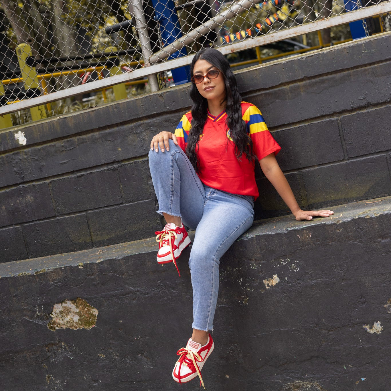 Tenis PASIÓN Rojos con Amarillo| Calzado Urbano Mujer CalzAristy