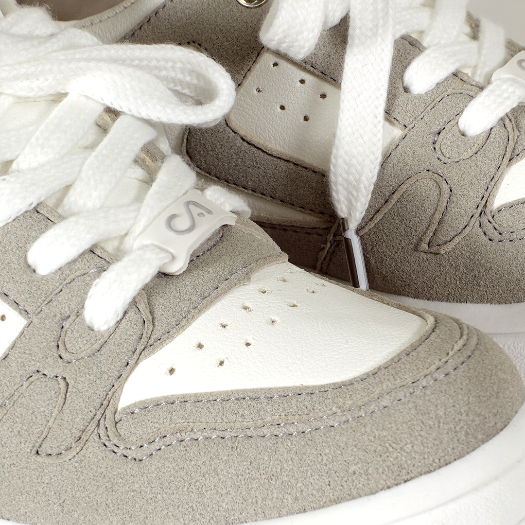 Zapatos De Mujer CalzAristy ABBI Blanco Gris - Estilo Moderno