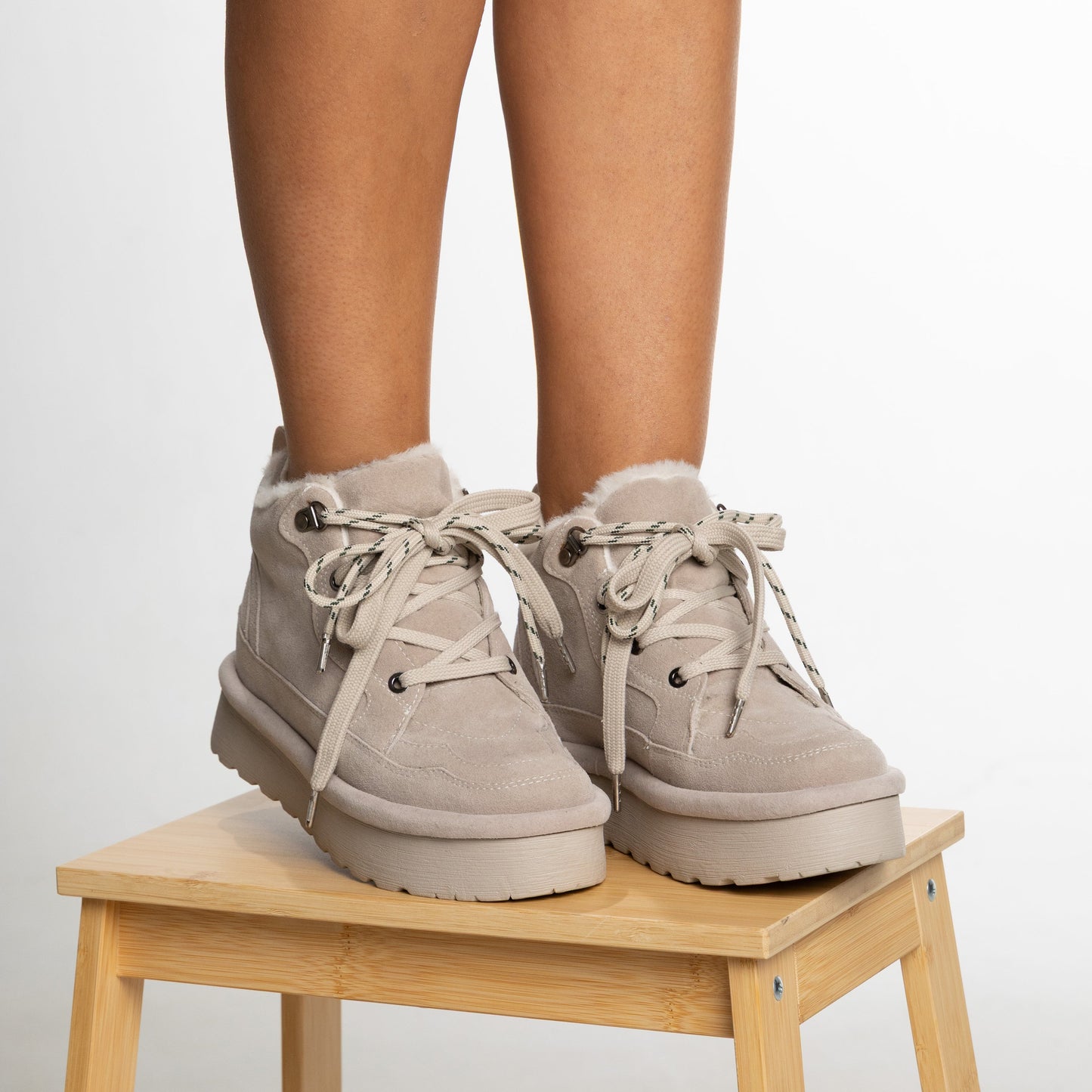 Botines ATENEA Camel CALZARISTY | Botas cómodas con plataforma y forro cálido